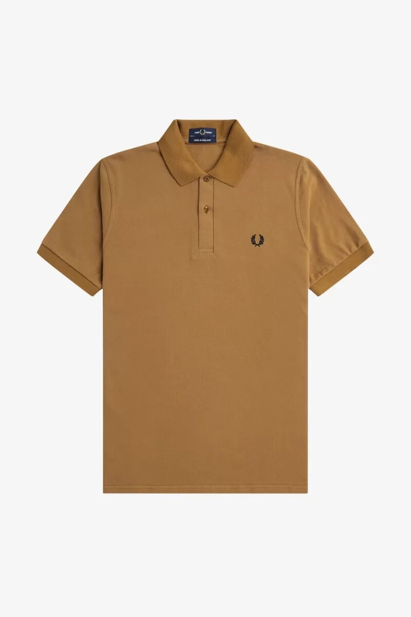 fred perry m3 herrskjorta mörk kaffe marinblå