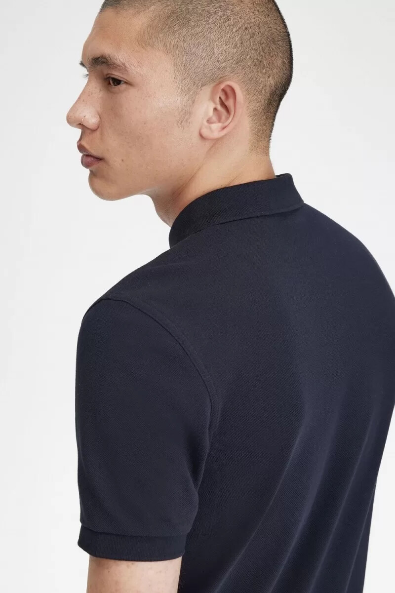 fred perry m3 herrskjorta marinblå aqua