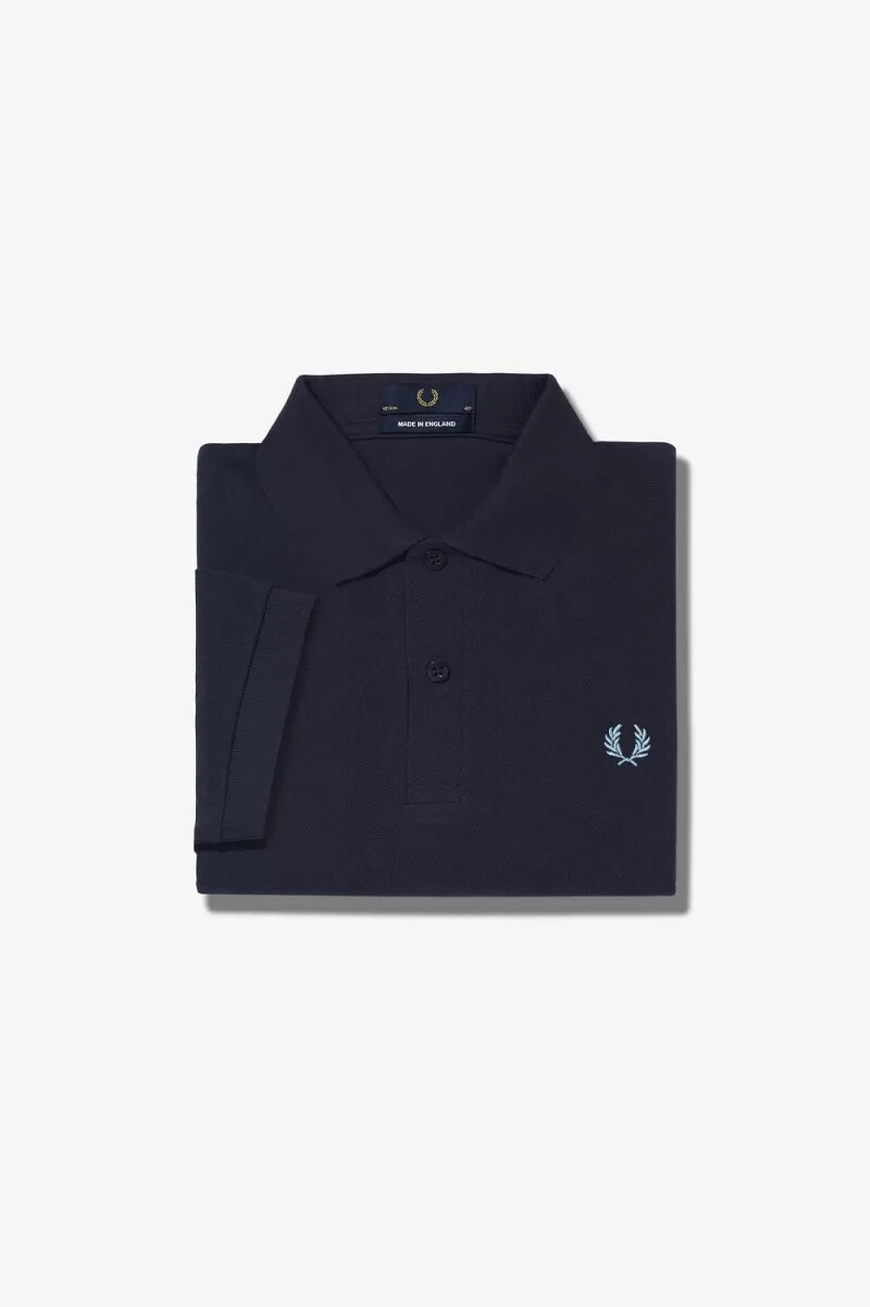 fred perry m3 herrskjorta marinblå aqua
