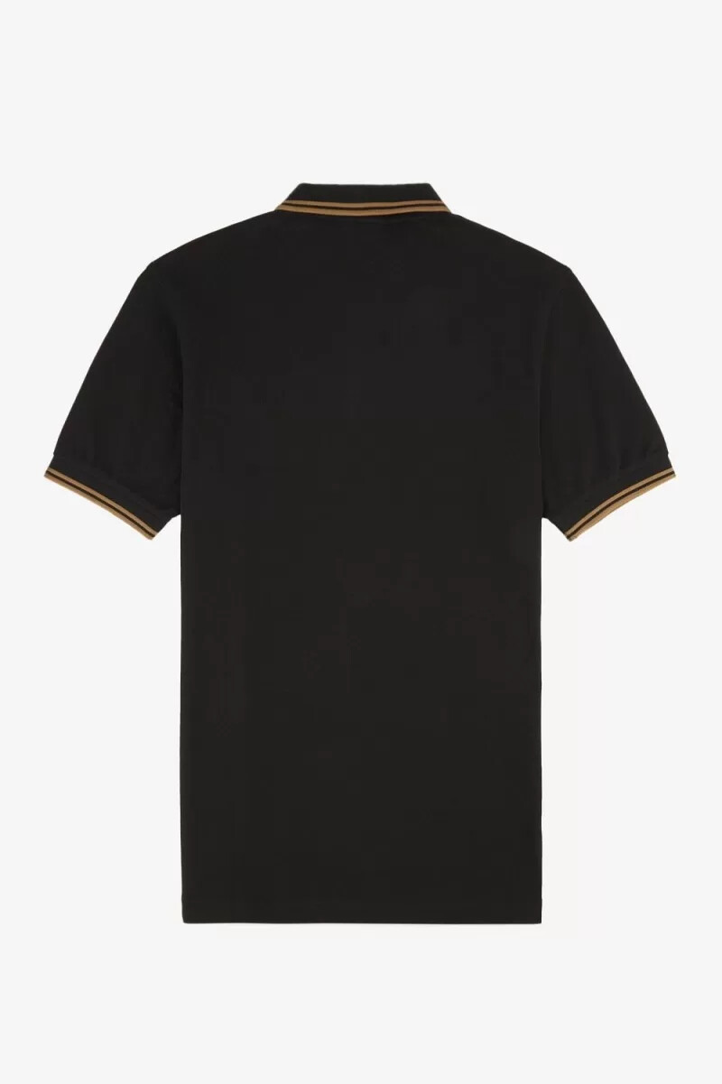 fred perry m3600 herrskjorta svart brun