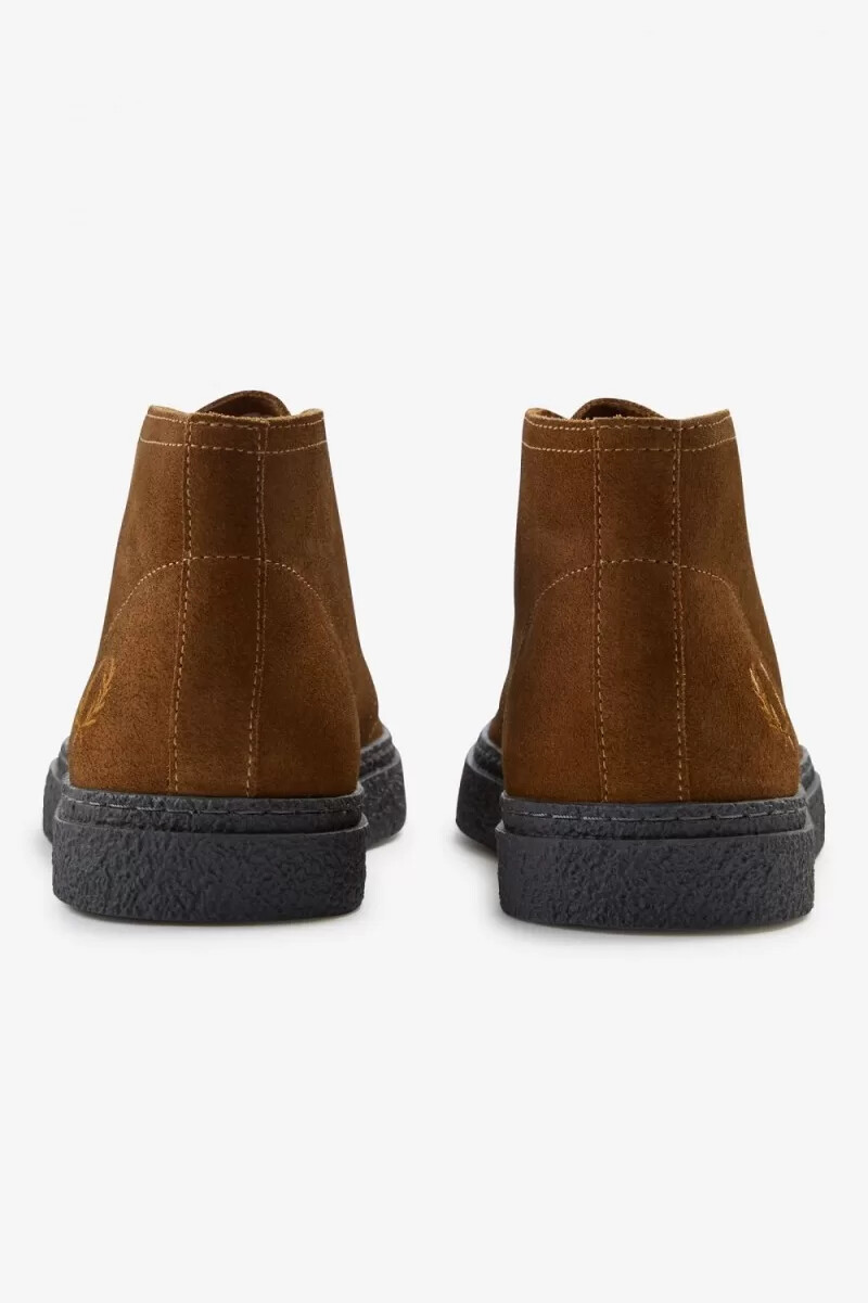 fred perry hawley herrstövlar rödbruna