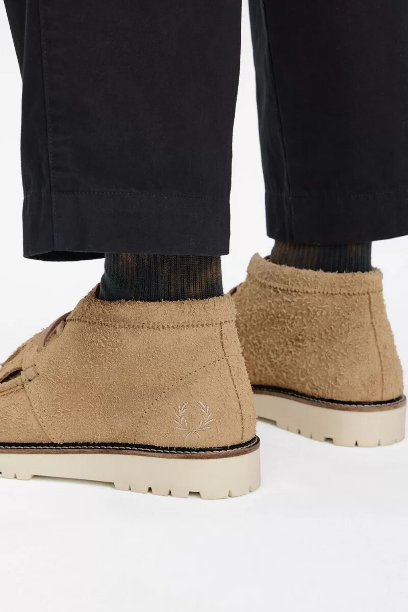 fred perry mid kenney herrstövlar gröna
