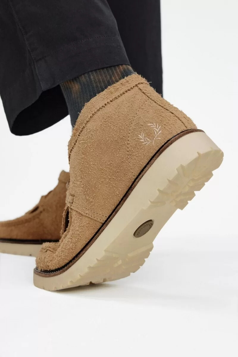 fred perry mid kenney herrstövlar gröna