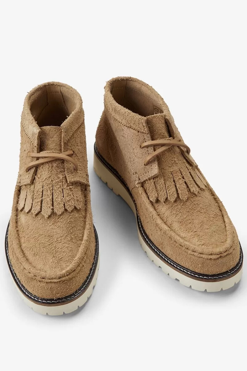 fred perry mid kenney herrstövlar gröna