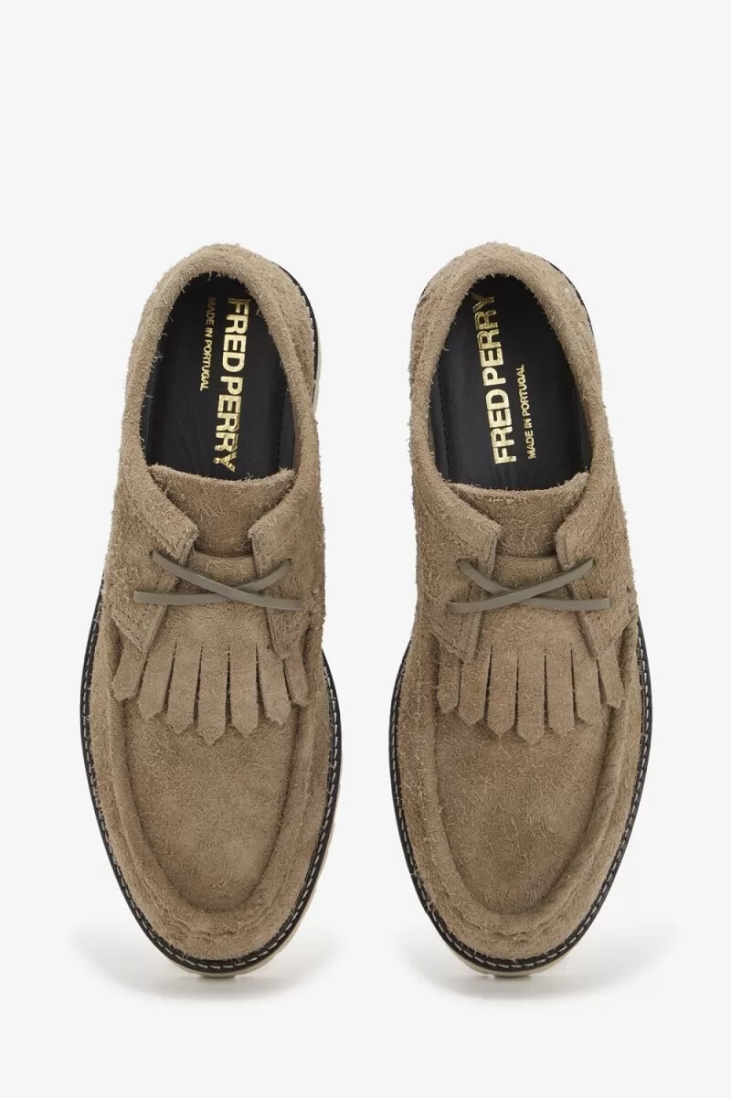 fred perry low kenney herrstövlar varmgrå
