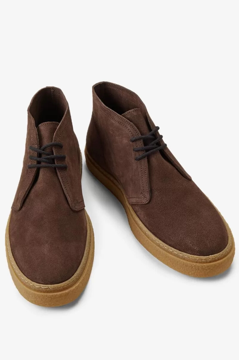fred perry hawley herrstövlar mörkröda