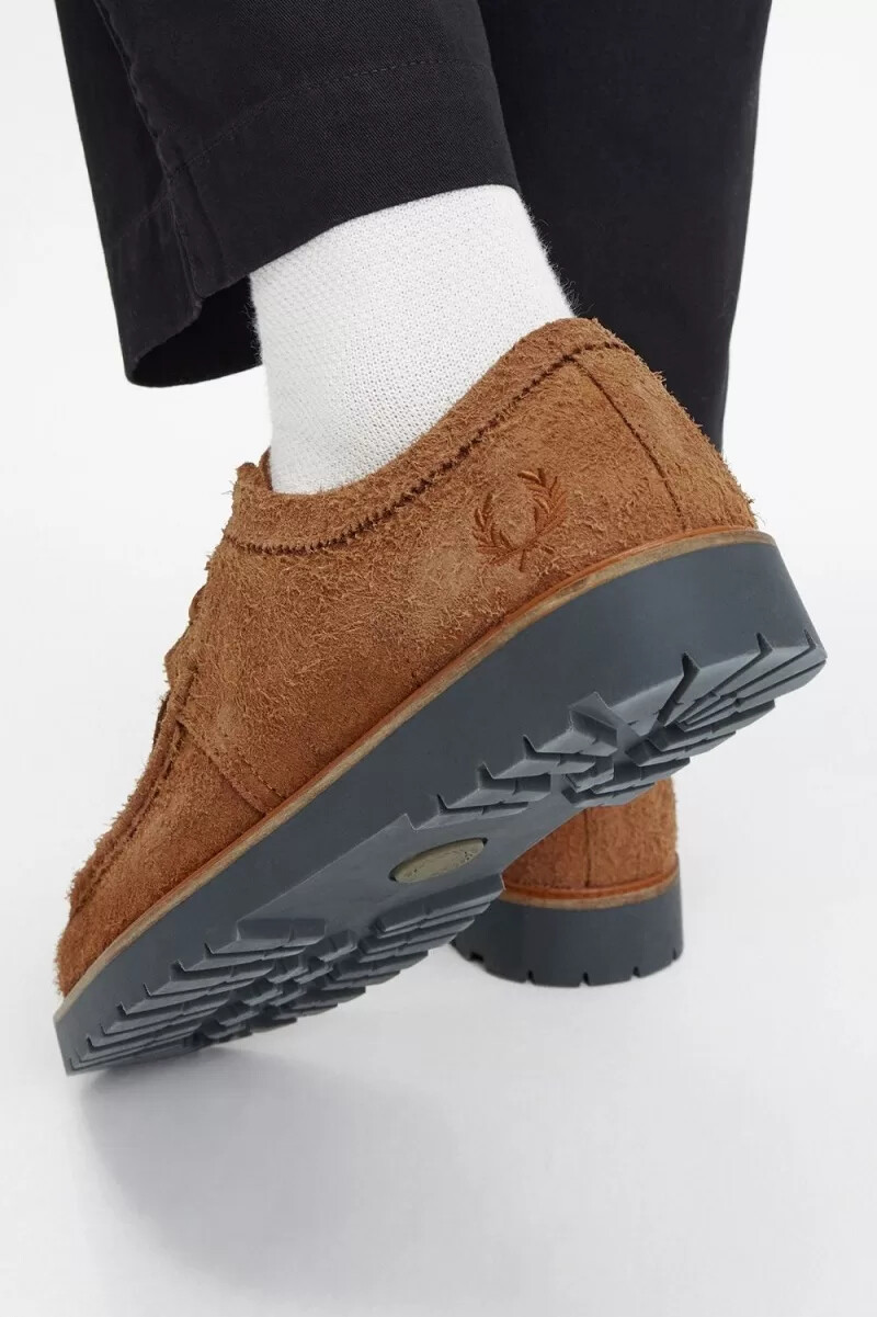 fred perry low kenney herrstövlar mörk kaffe