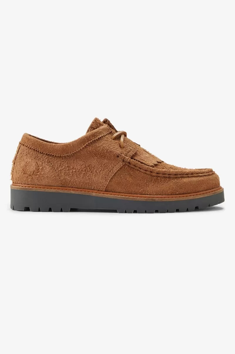 fred perry low kenney herrstövlar mörk kaffe