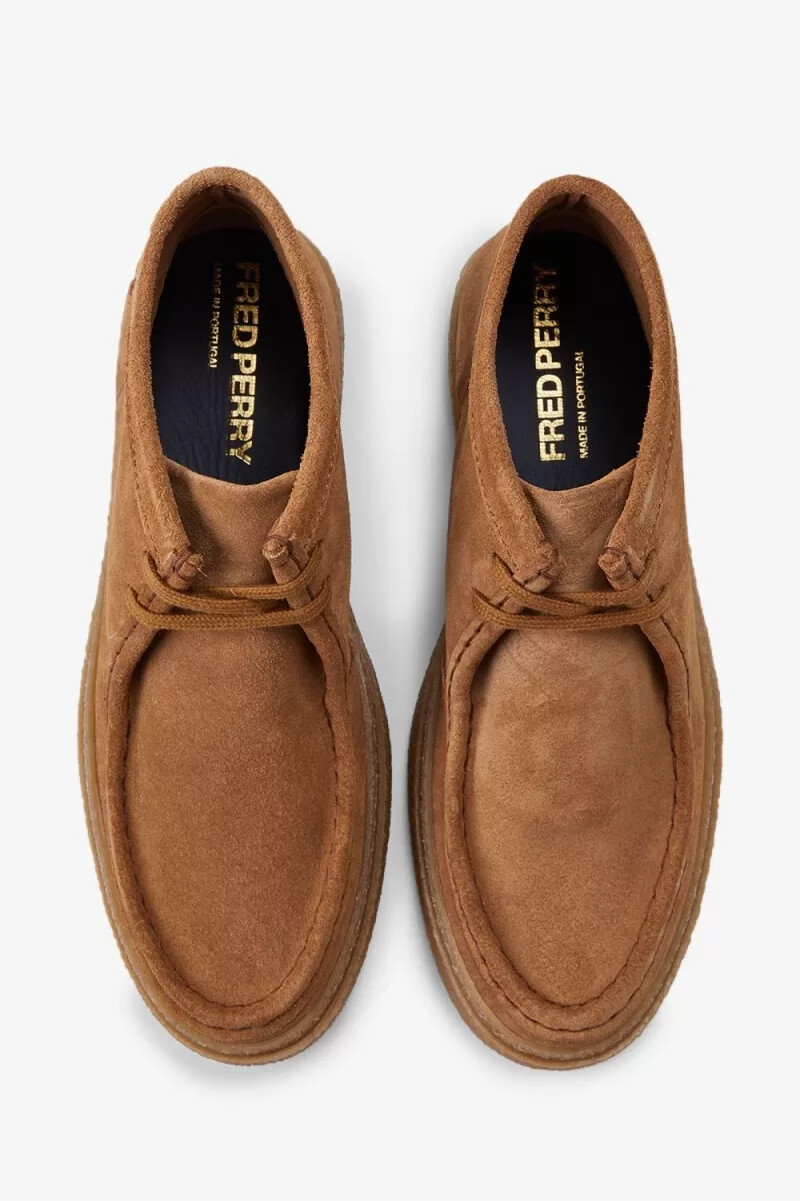 fred perry mid dawson herrstövlar mörk kaffe