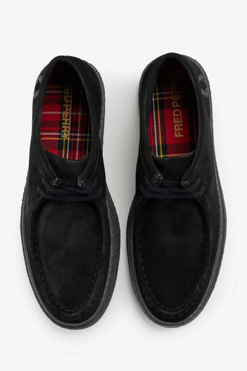 fred perry dawson mid herrstövlar svarta
