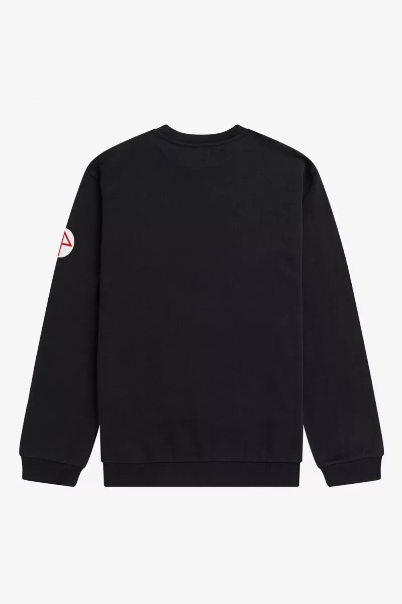 fred perry mönstrade herrtröjor svarta