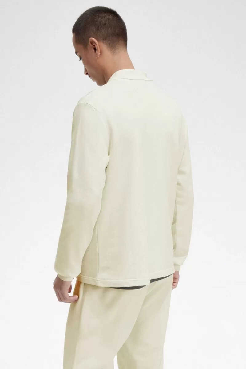 fred perry långärmade loopback herrtröjor beige