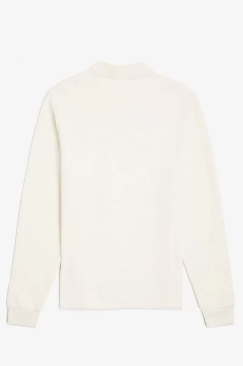 fred perry långärmade loopback herrtröjor beige