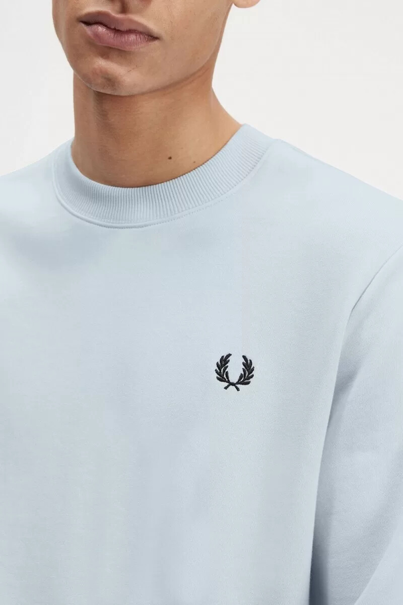 fred perry crew neck herrtröjor ljusblå