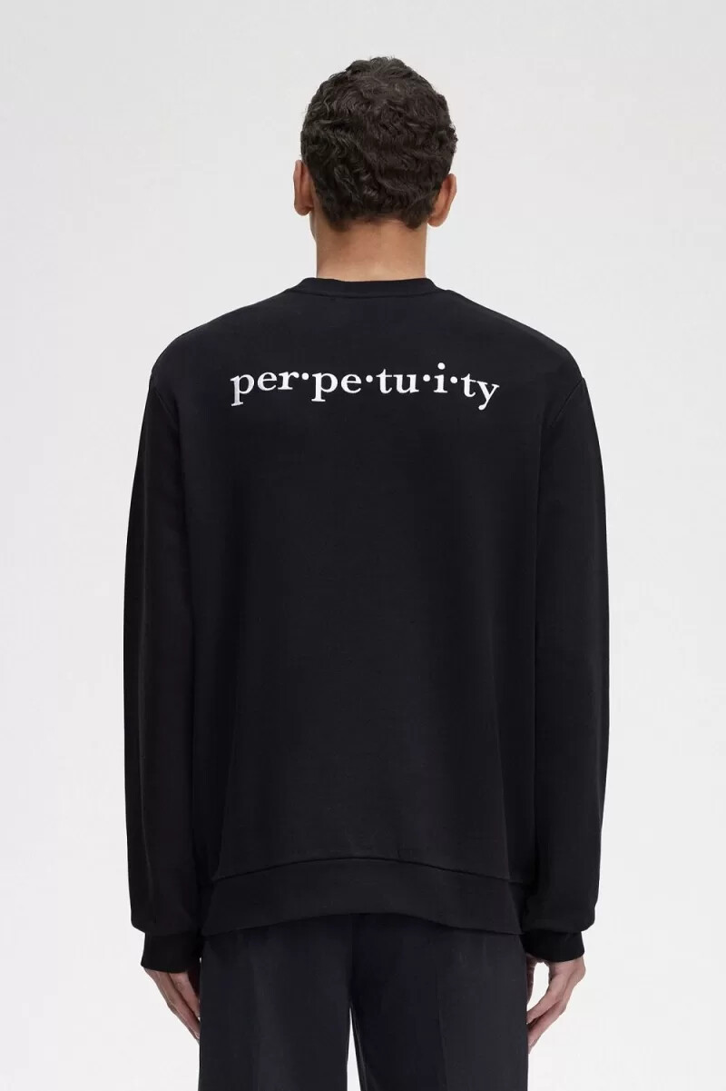 fred perry broderade herrtröjor svarta