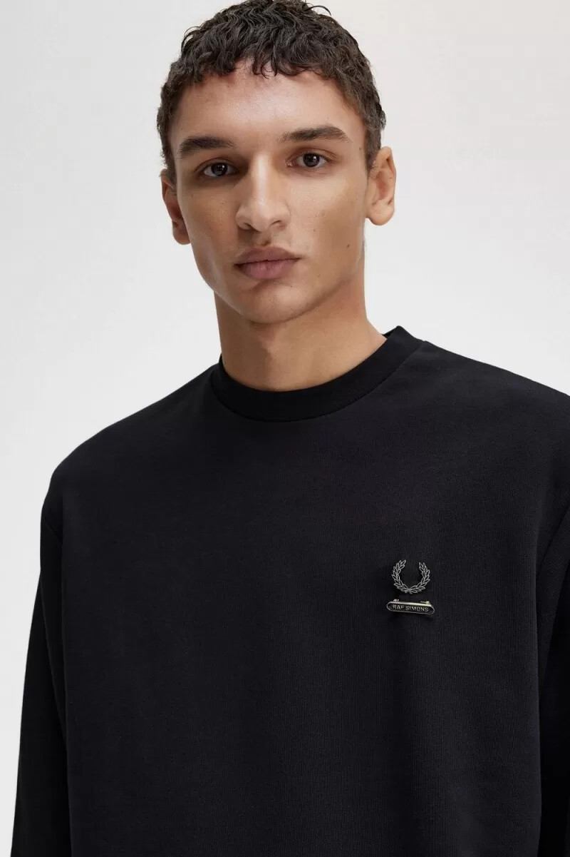 fred perry broderade herrtröjor svarta