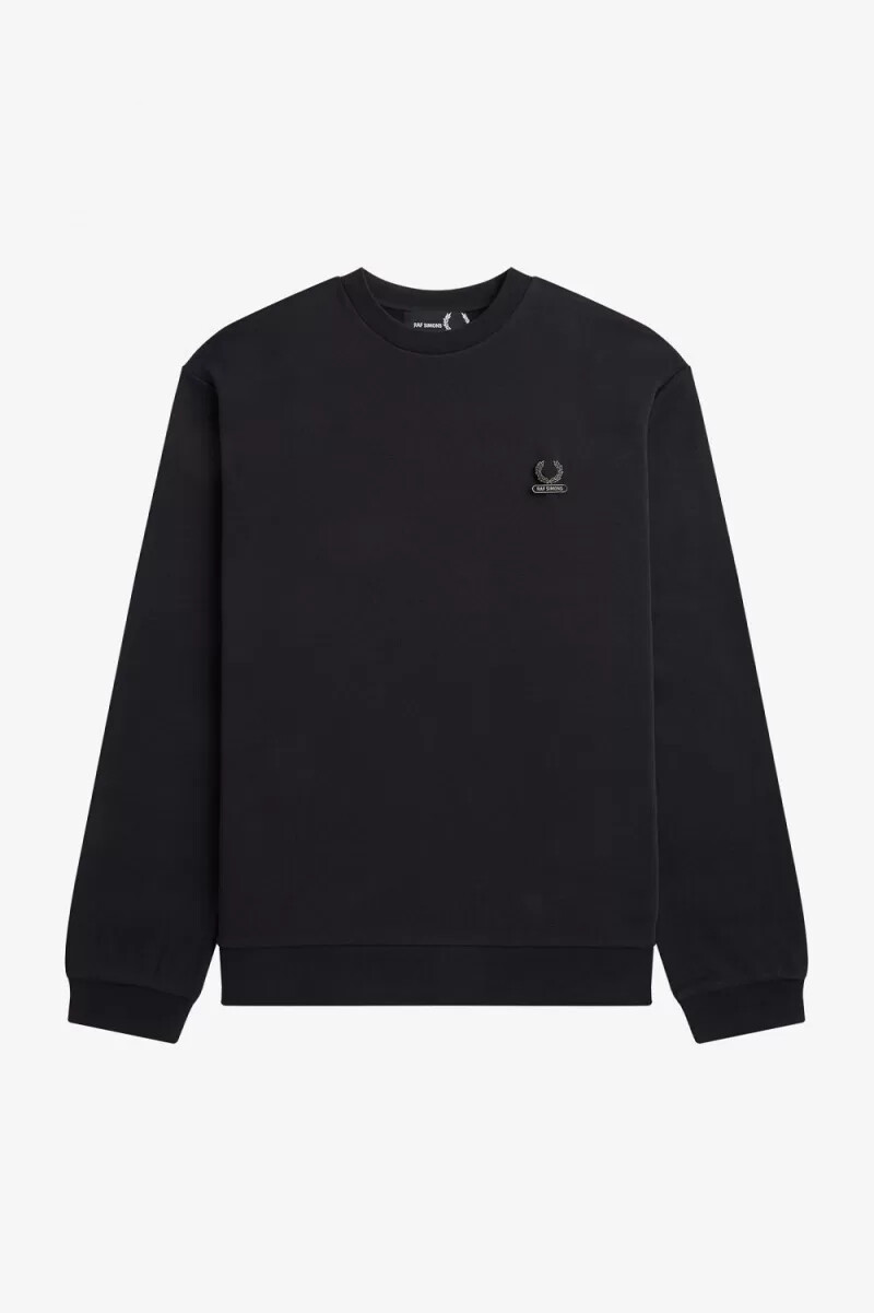 fred perry broderade herrtröjor svarta