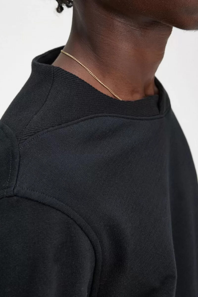fred perry rib detalj herrtröjor svarta