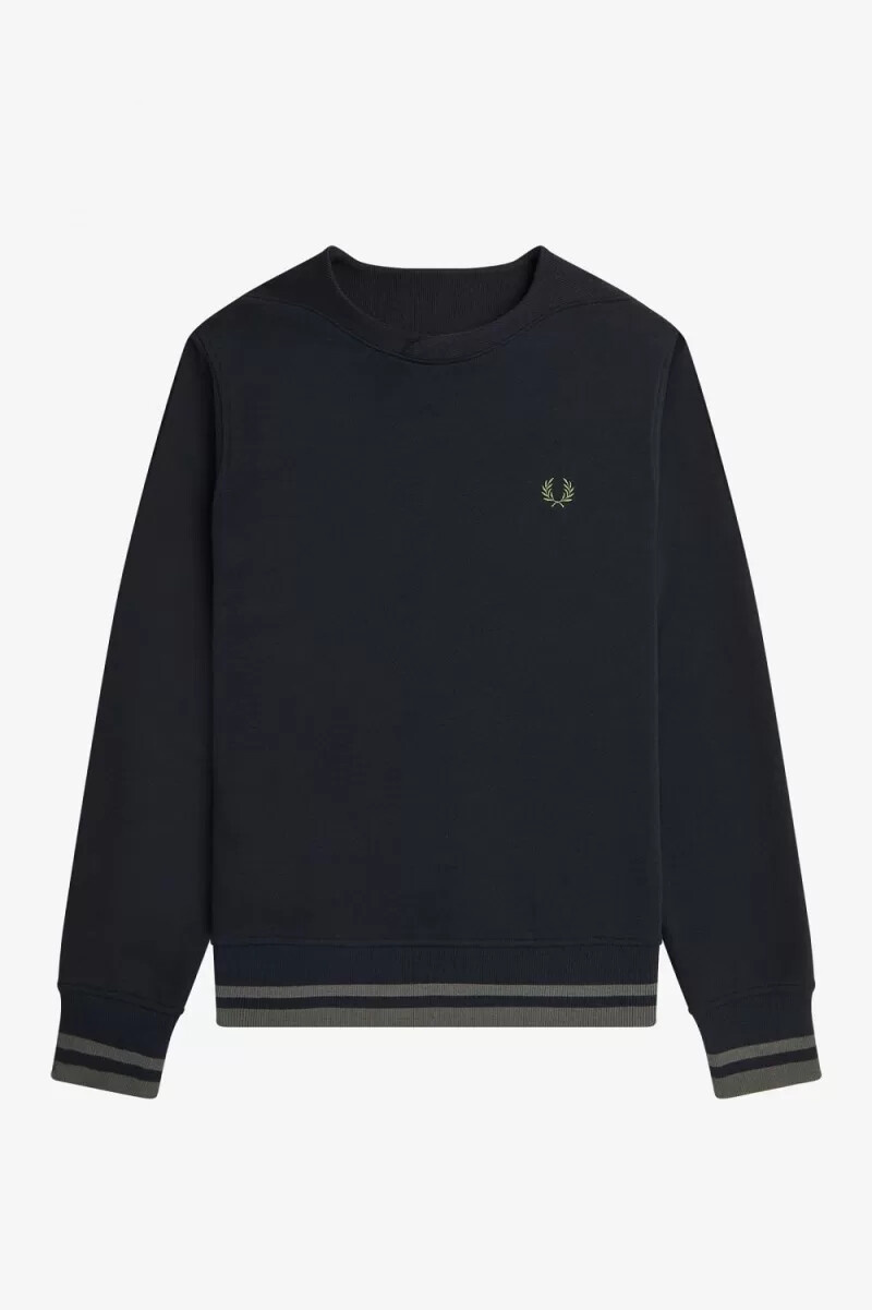 fred perry rib detalj herrtröjor svarta