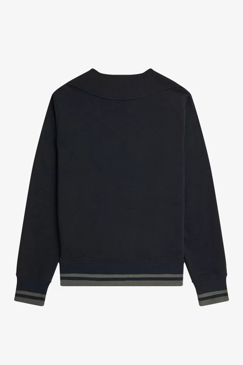 fred perry rib detalj herrtröjor svarta