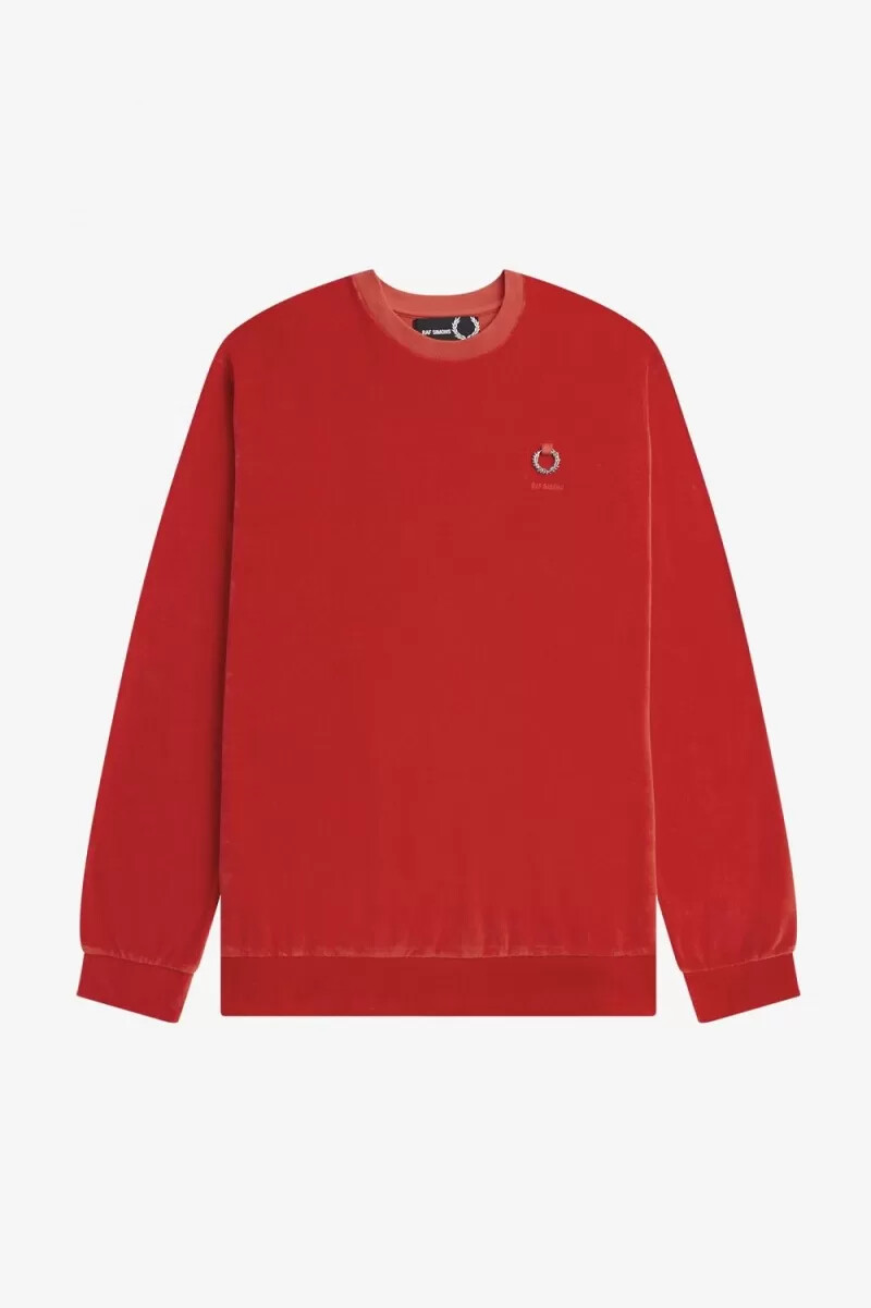 fred perry velour herrtröjor röda