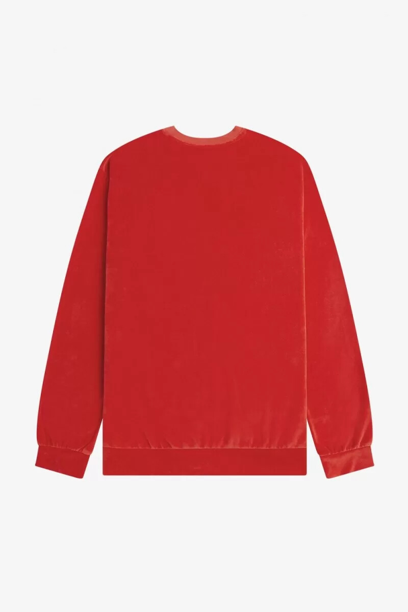 fred perry velour herrtröjor röda