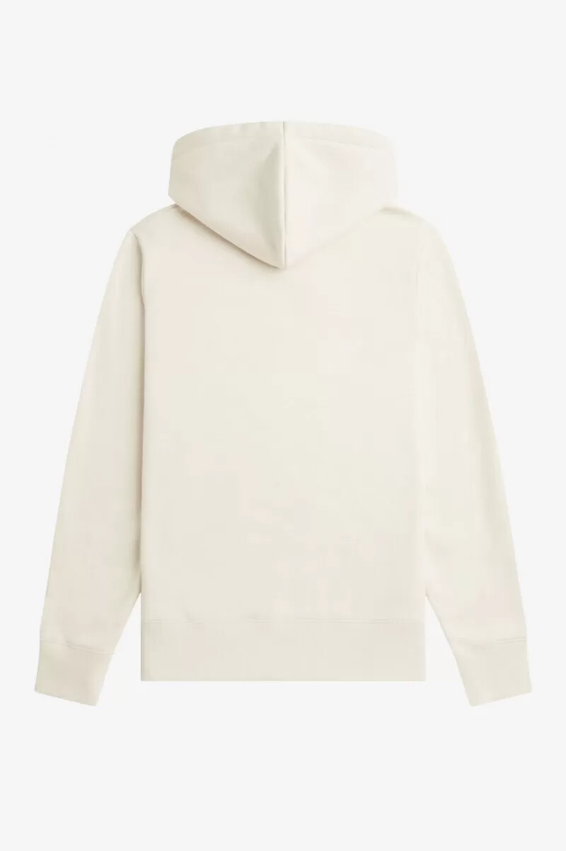 fred perry broderad huvtröja herr beige
