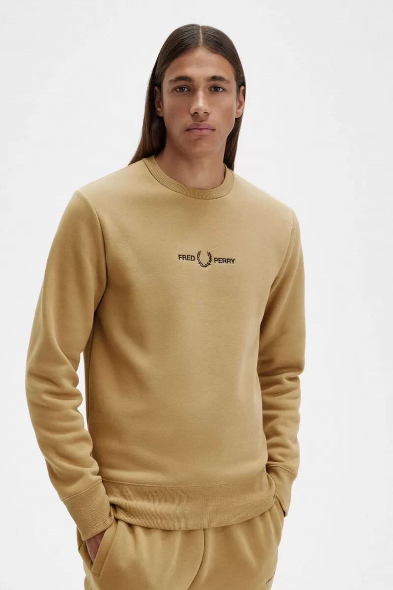 fred perry broderade herrtröjor gröna