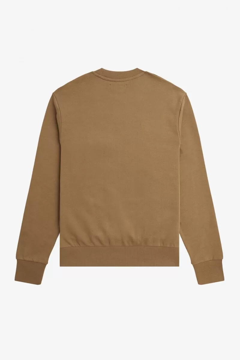 fred perry pocket detalj rund hals herrtröjor bruna