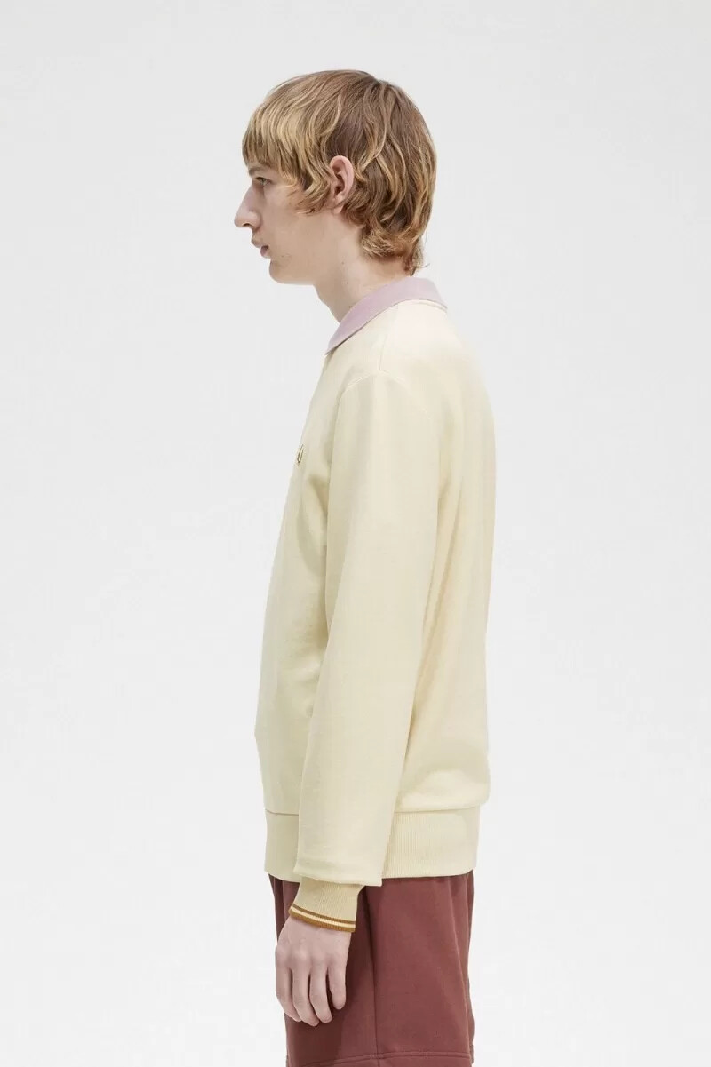 fred perry rundhalsad herrtröja havregryn