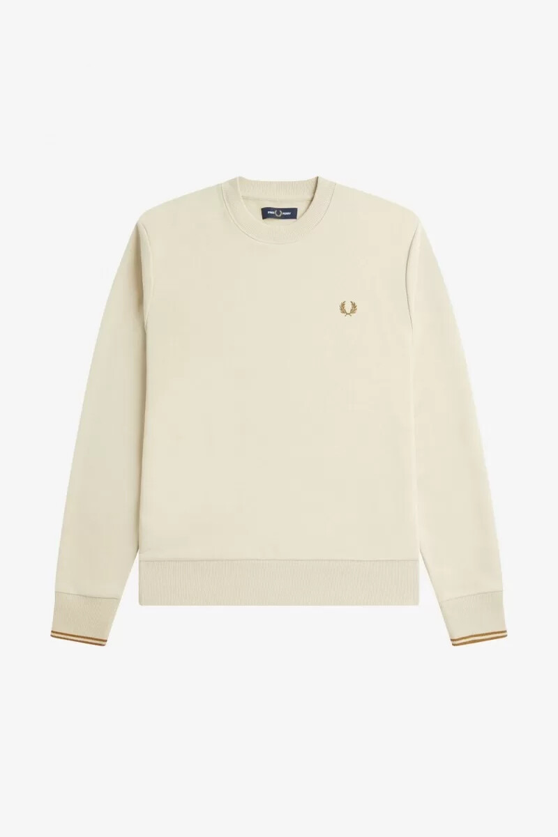 fred perry rundhalsad herrtröja havregryn
