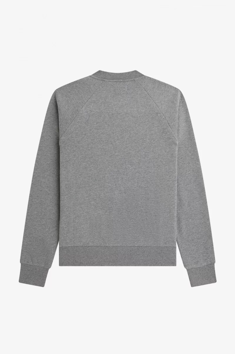 fred perry broderade herrtröjor grå marl askblå svart
