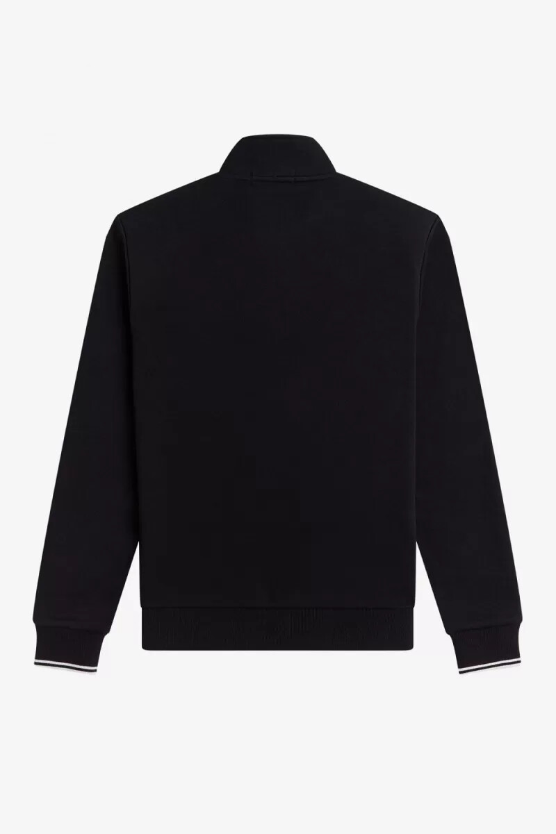 fred perry herrtröjor med halv dragkedja svarta