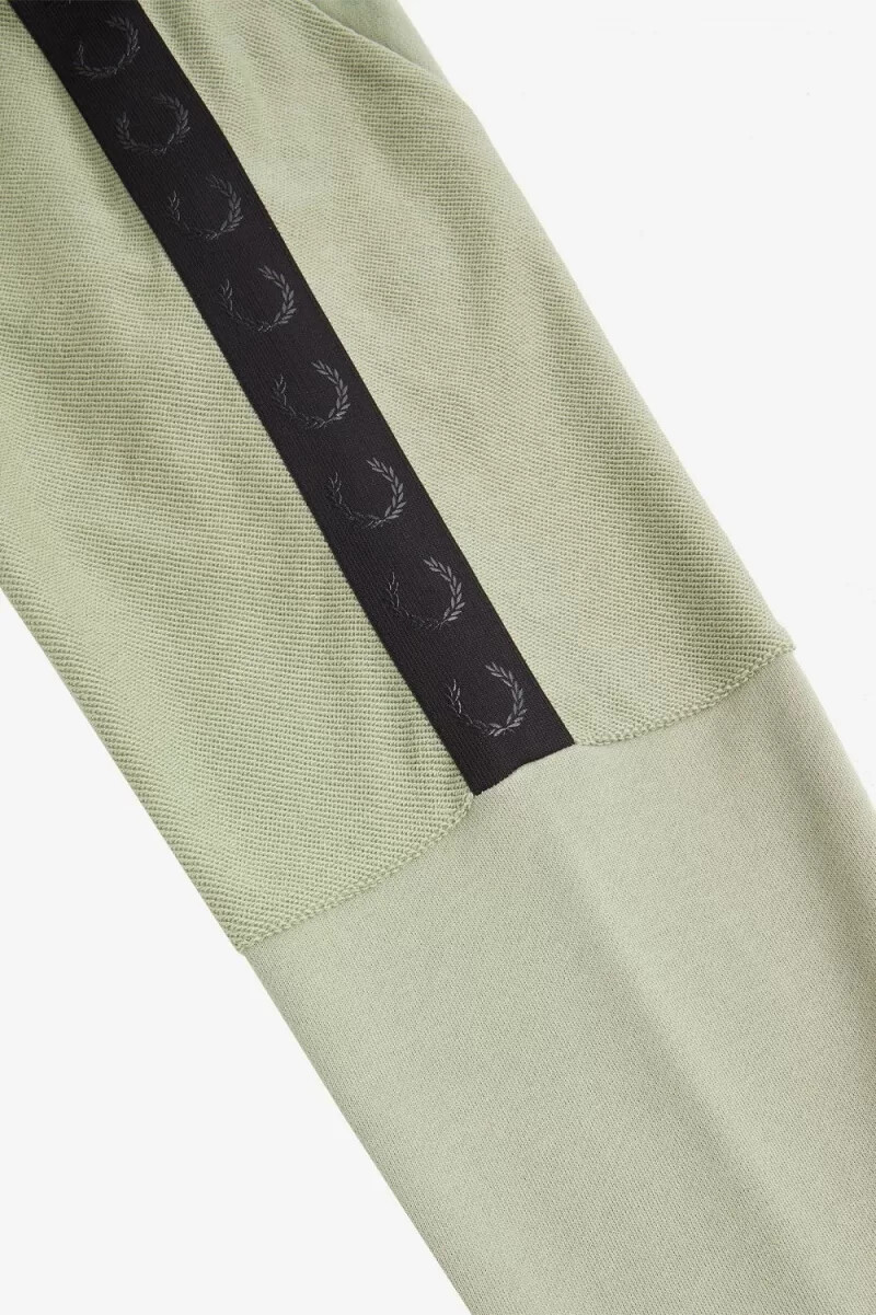 fred perry circle branding half-zip herrtröjor mintgrön