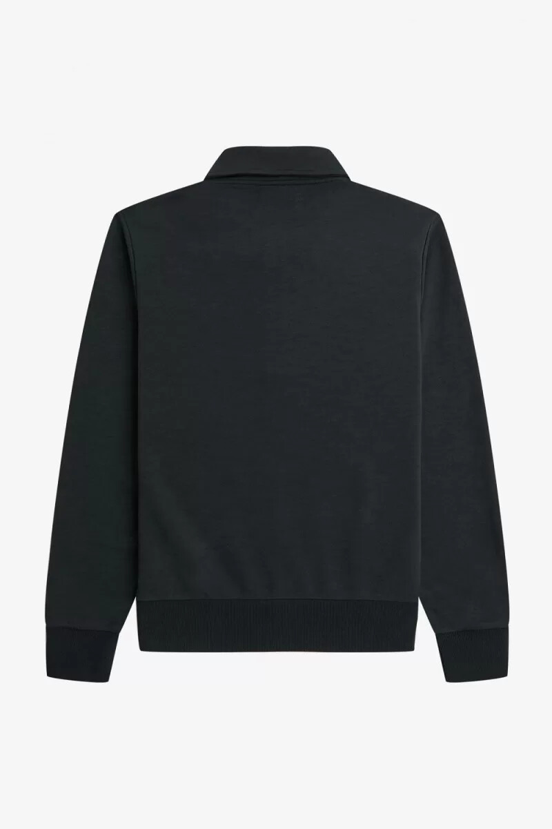 fred perry zip neck collar herrtröjor nattgrön