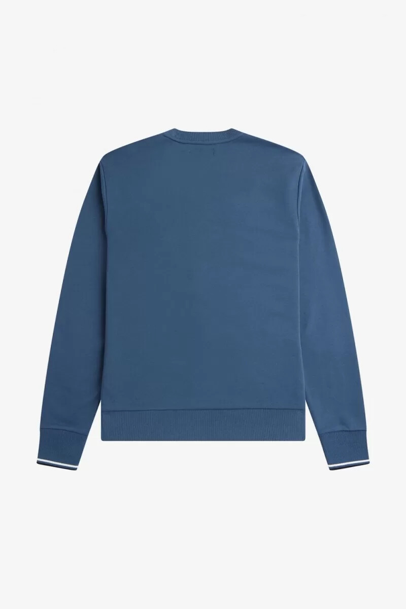 fred perry crew neck herrtröjor midnattsblå