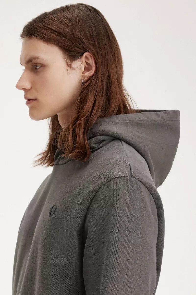 fred perry heavyweight hooded herrtröjor field green