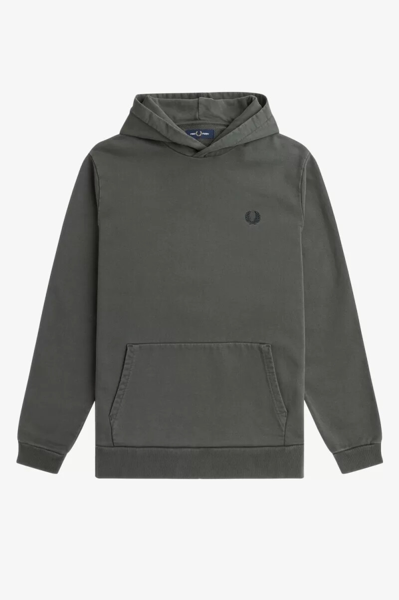 fred perry heavyweight hooded herrtröjor field green