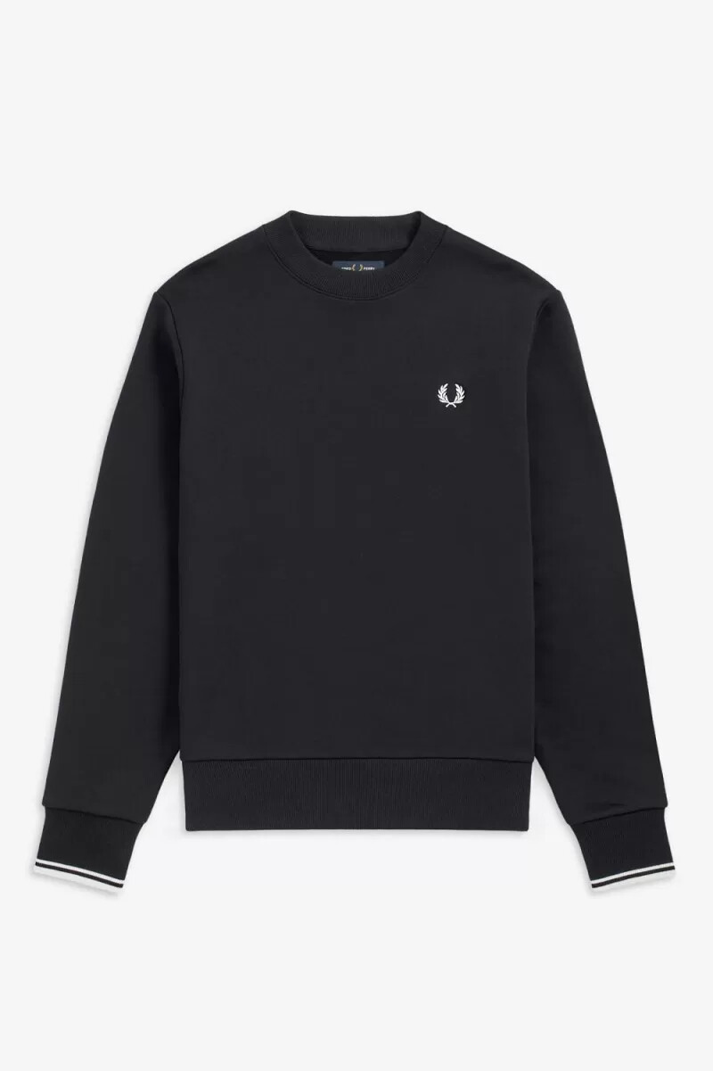 fred perry crew neck herrtröjor marinblå