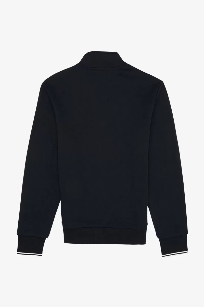 fred perry herrtröjor med halv dragkedja marinblå