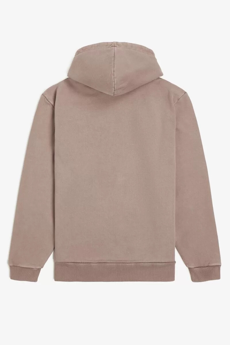 fred perry heavyweight hooded herrtröjor mörkrosa