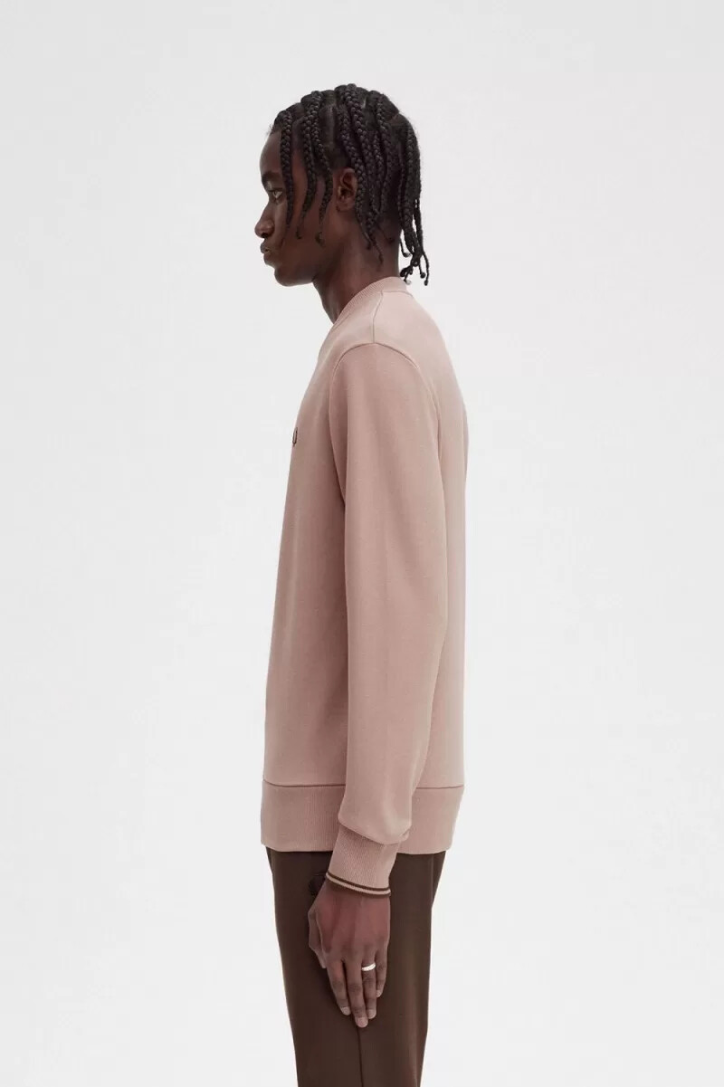 fred perry rundhalsad herrtröja mörkrosa