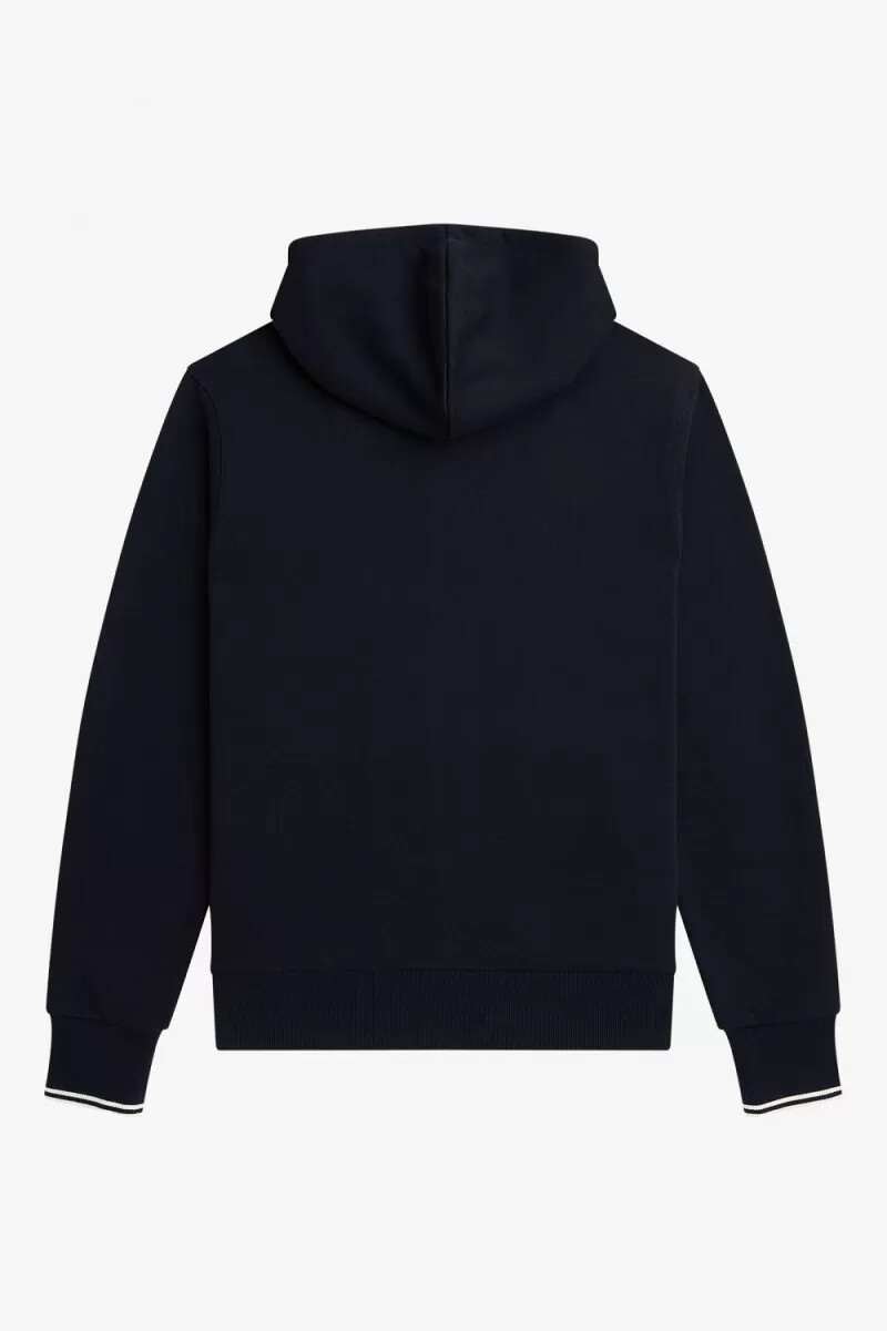 fred perry hooded zip through herrtröjor marinblå