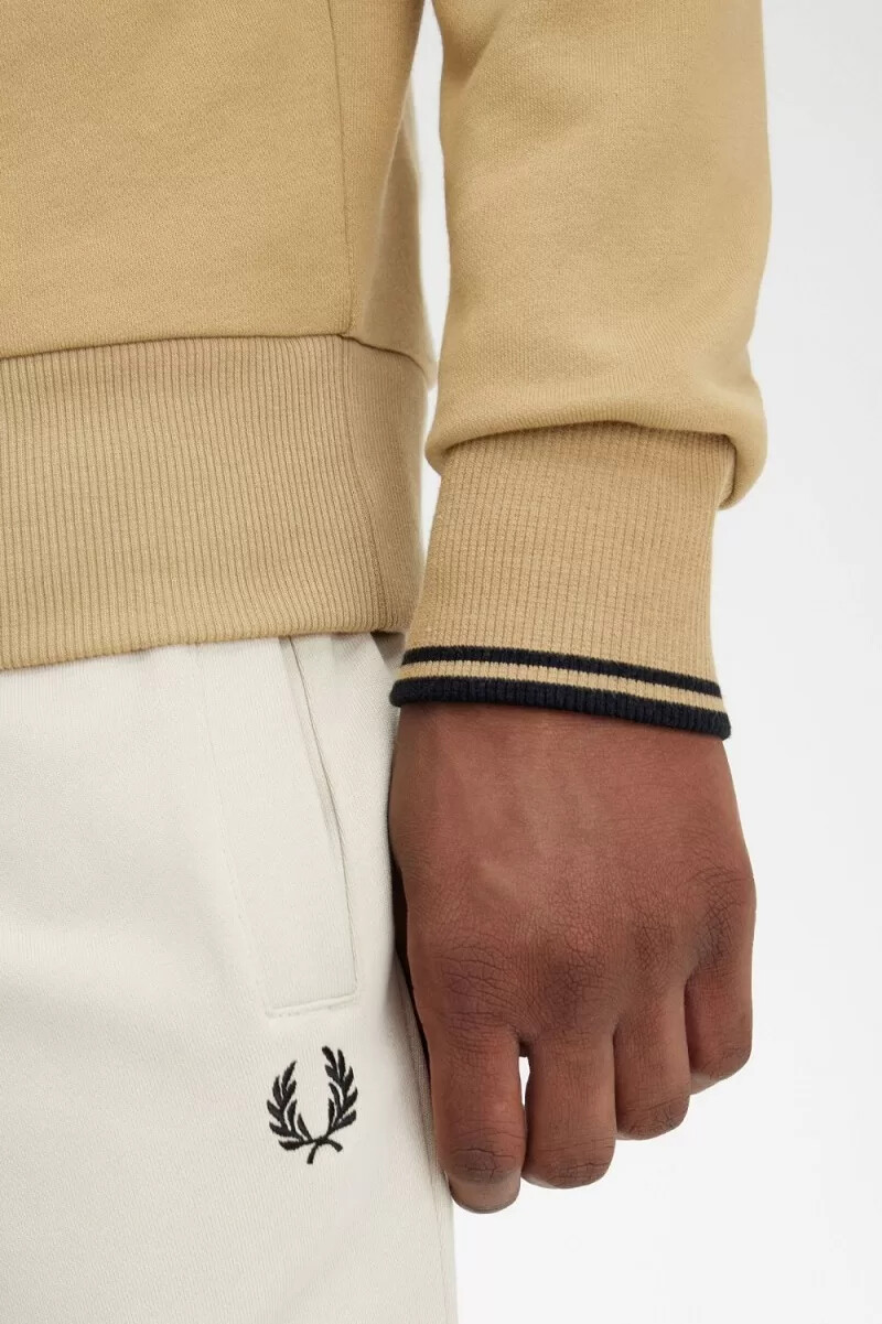 fred perry crew neck herrtröjor grön svart