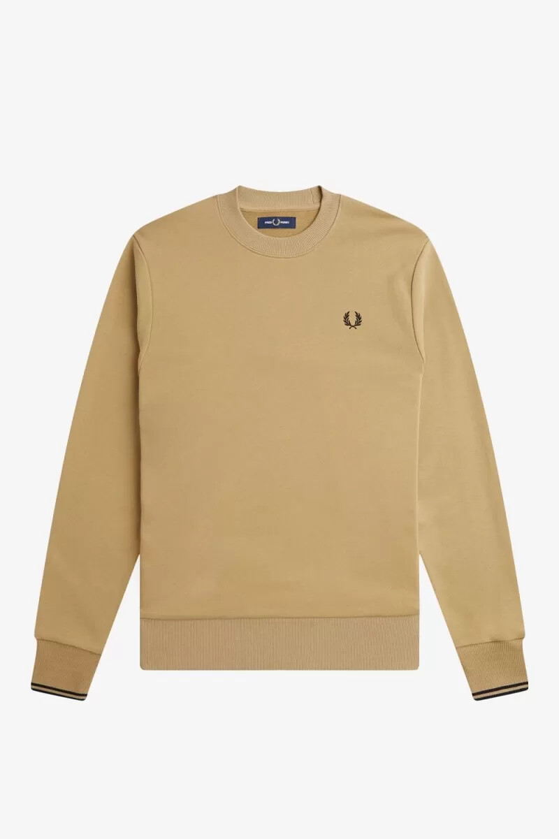 fred perry crew neck herrtröjor grön svart