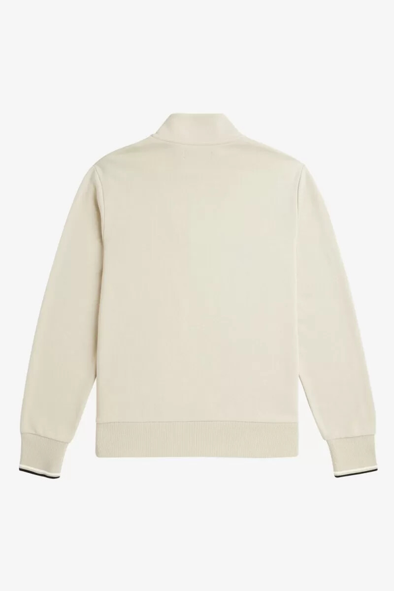 fred perry half zip herrtröjor havregryn svarta