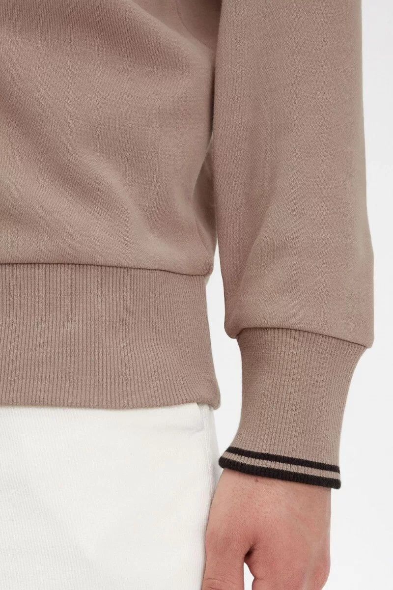 fred perry crew neck herrtröjor mörkrosa svarta