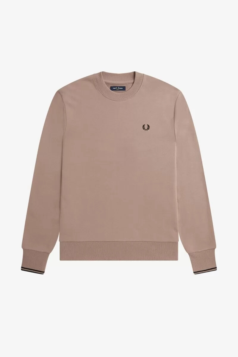 fred perry crew neck herrtröjor mörkrosa svarta