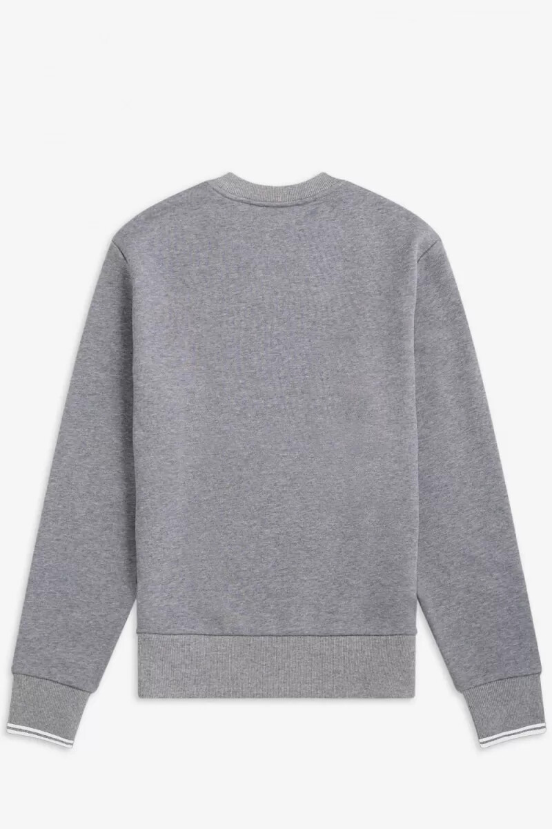 fred perry crew neck herrtröjor grå