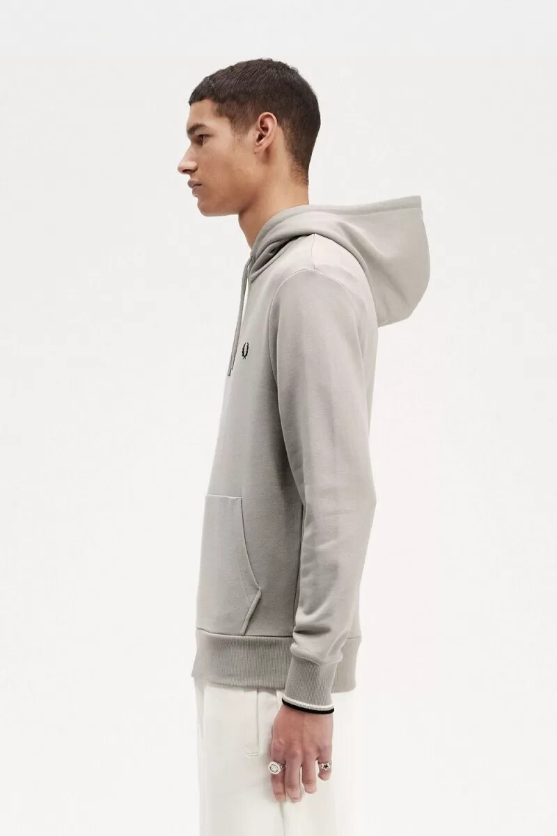 fred perry tipped hooded herrtröjor grå